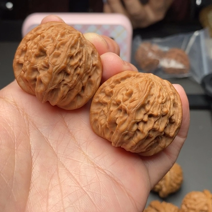 文玩核桃把件蓝*磨盘40