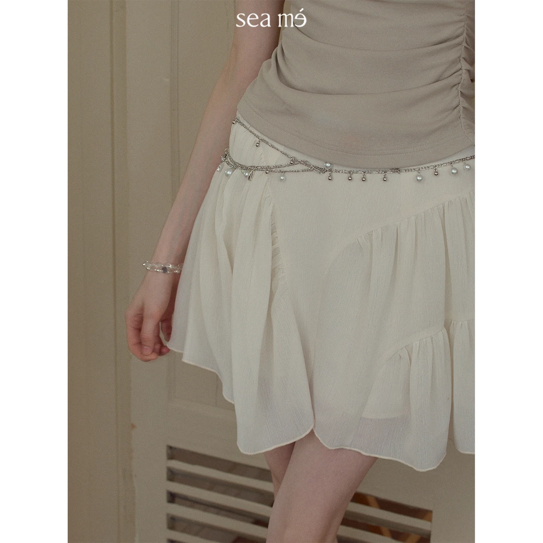 Seame汐觅【微风记忆】浪漫解构设计感半身裙女韩系休闲百搭短裙