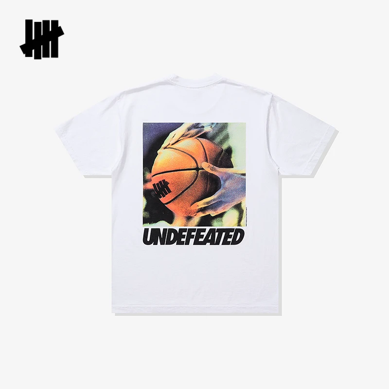 李晨UNDEFEATED五条杠时尚宽松篮球图案短袖T恤US52GSS01M
