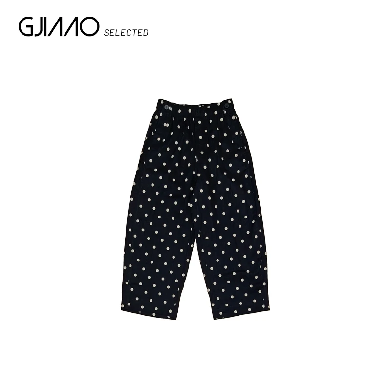 250906 波点八分休闲阔腿裤
