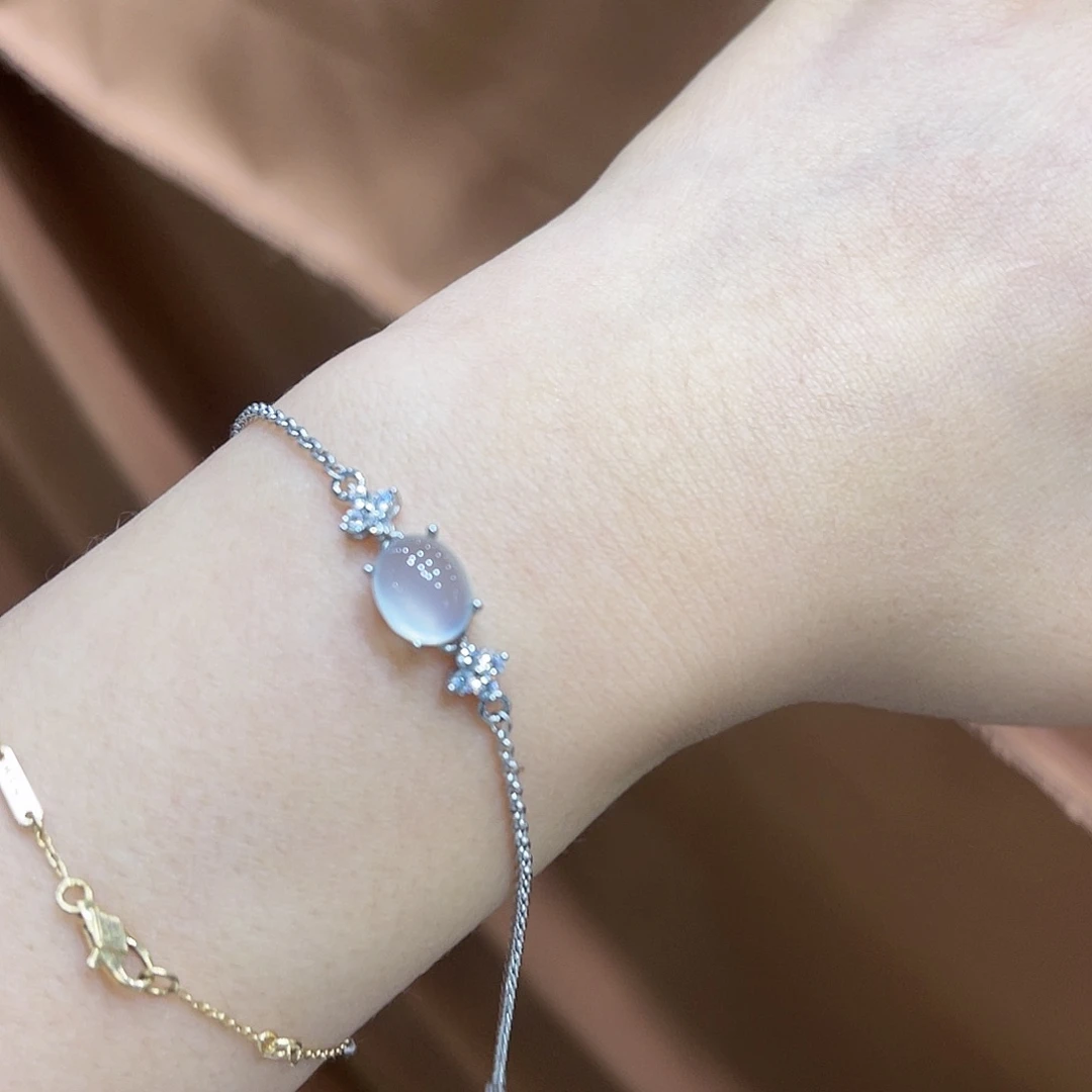 蛇纹石玉银S925镶嵌戒指