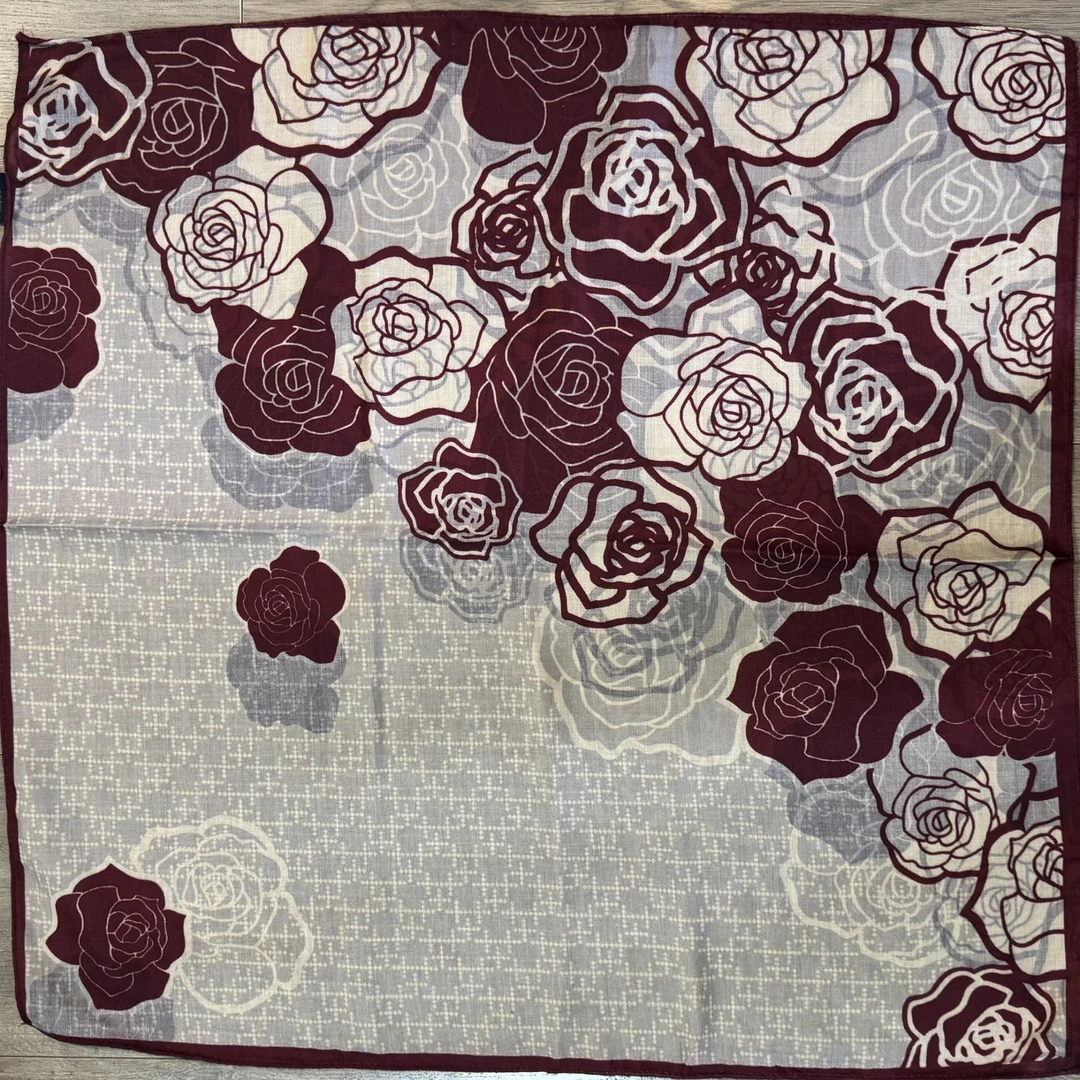 【A56-118 罗曼玫瑰】70*70丝毛保暖高端定制国风提花百搭丝巾中国