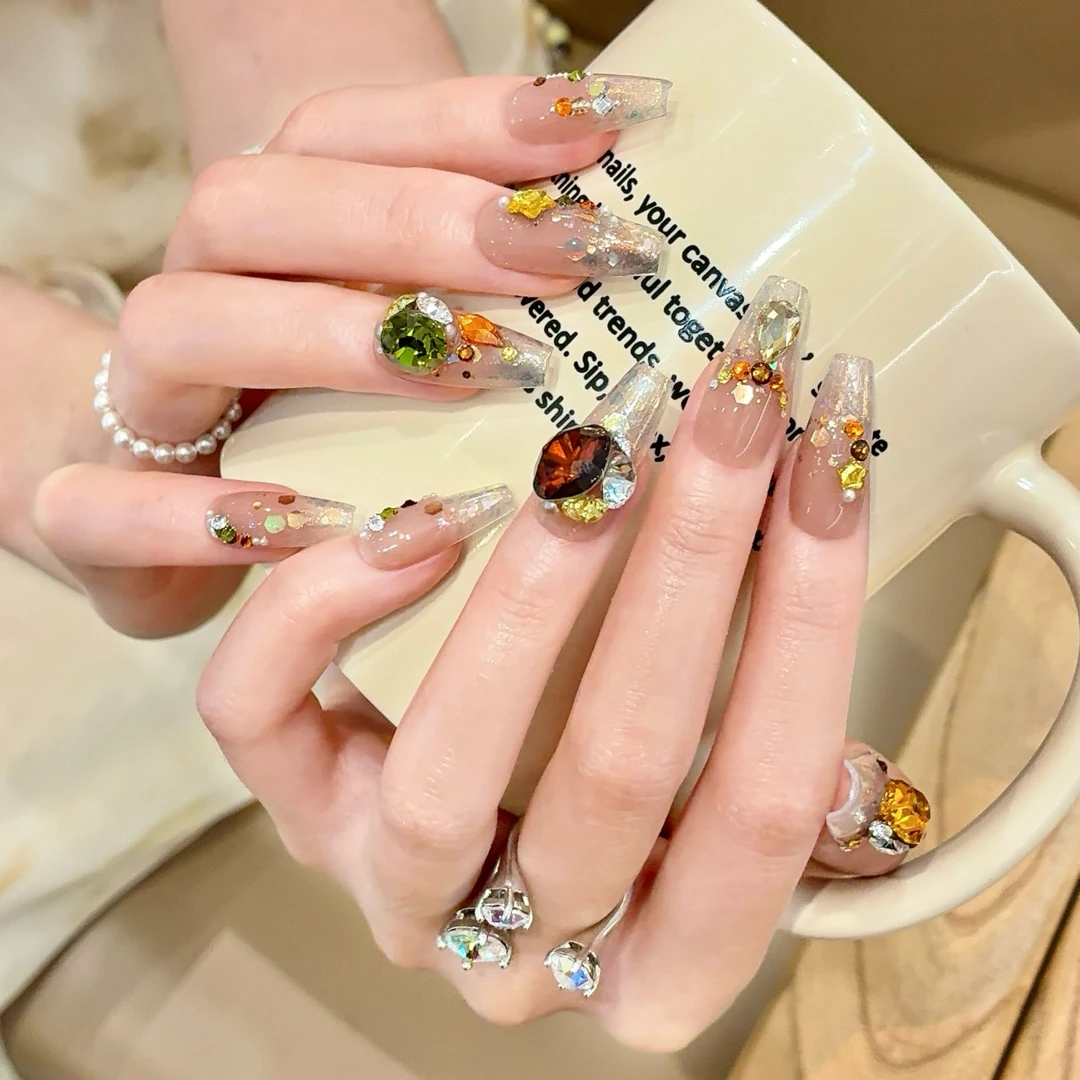 郭小双穿戴甲【星河流光】全华版手工穿戴甲10片盒装-H31188