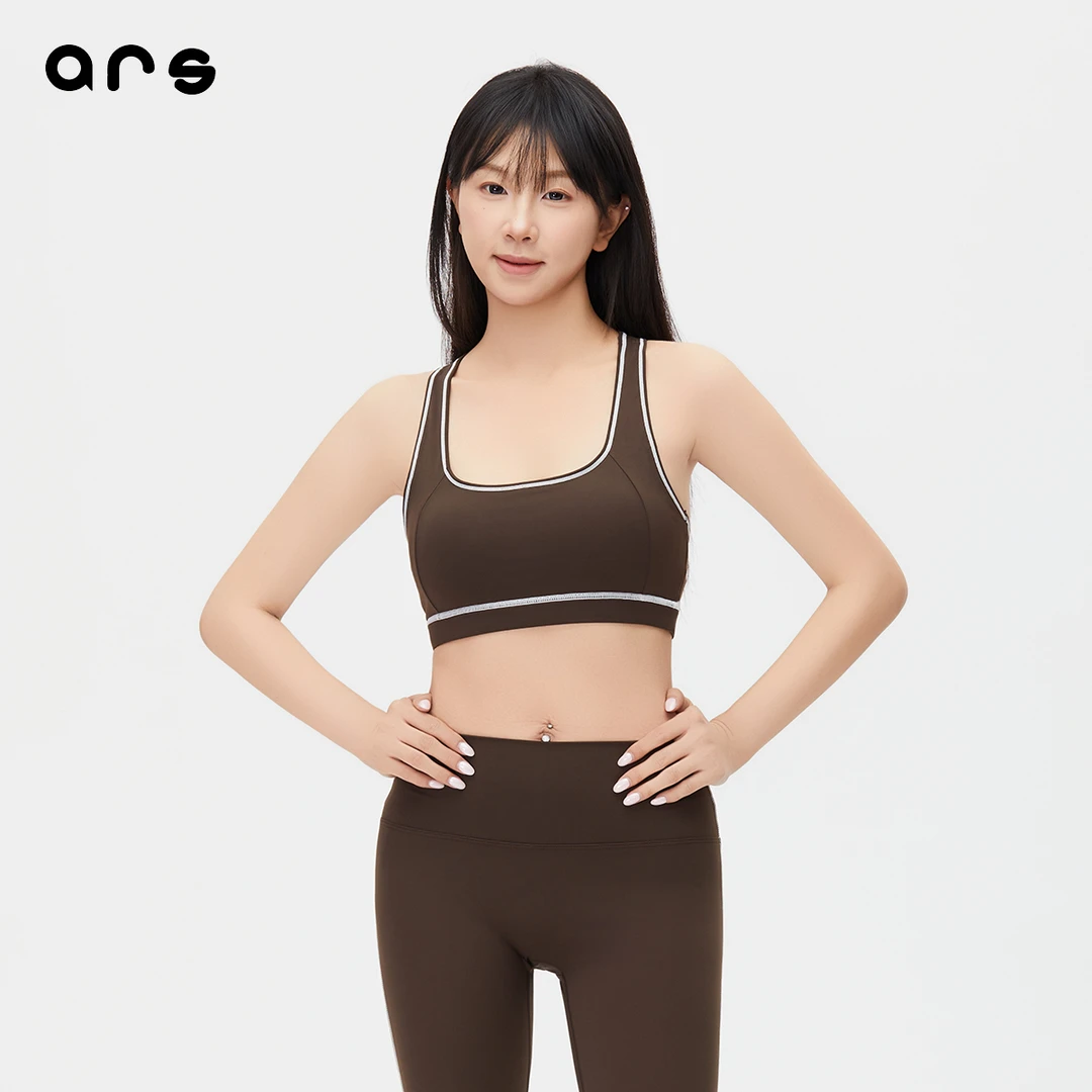 ARS LAB 镶嵌条撞色裸感瑜伽文胸吸湿排汗速干运动服