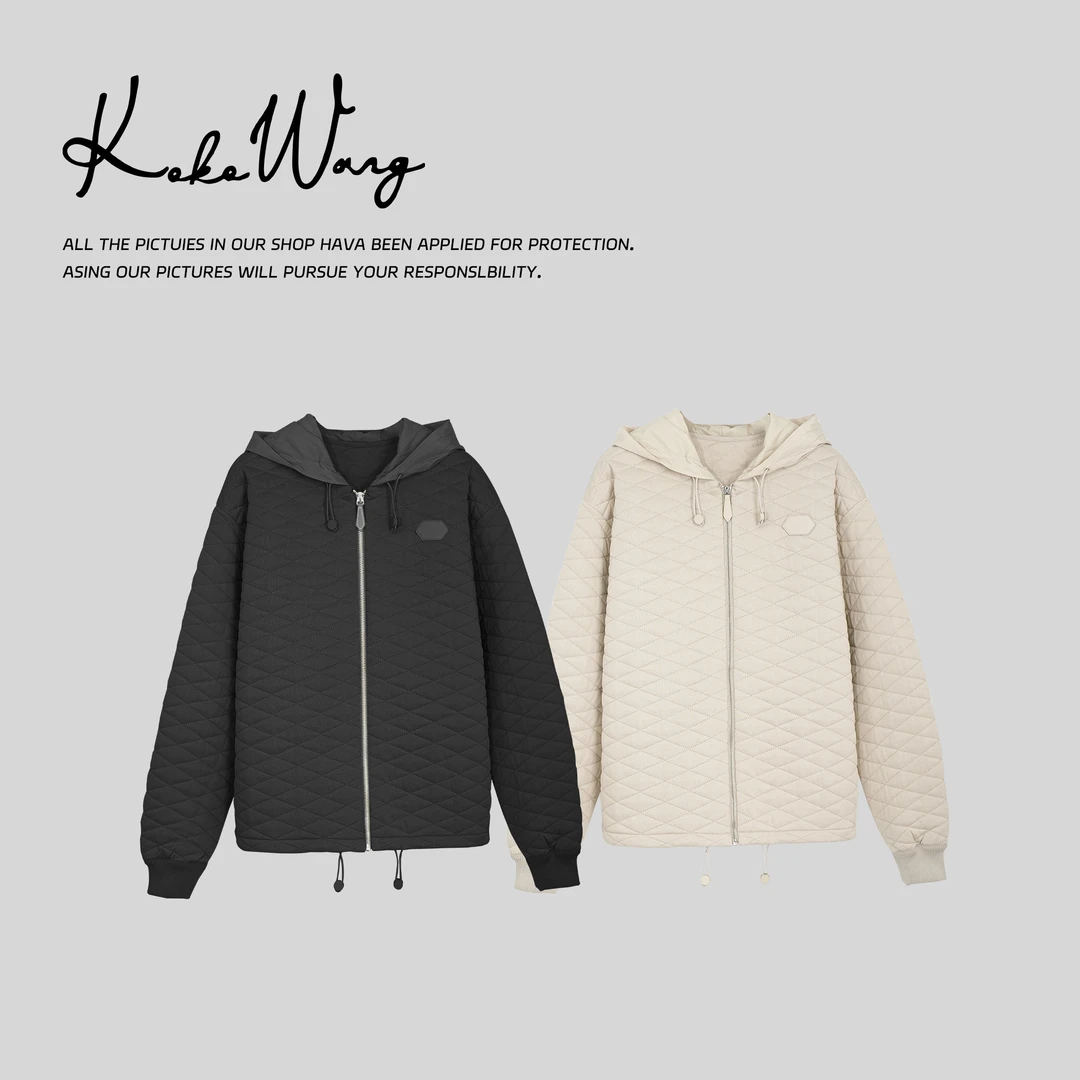 KOKO WANG时尚气质老钱风骆驼绒华夫格短夹克外套 544924L19W47