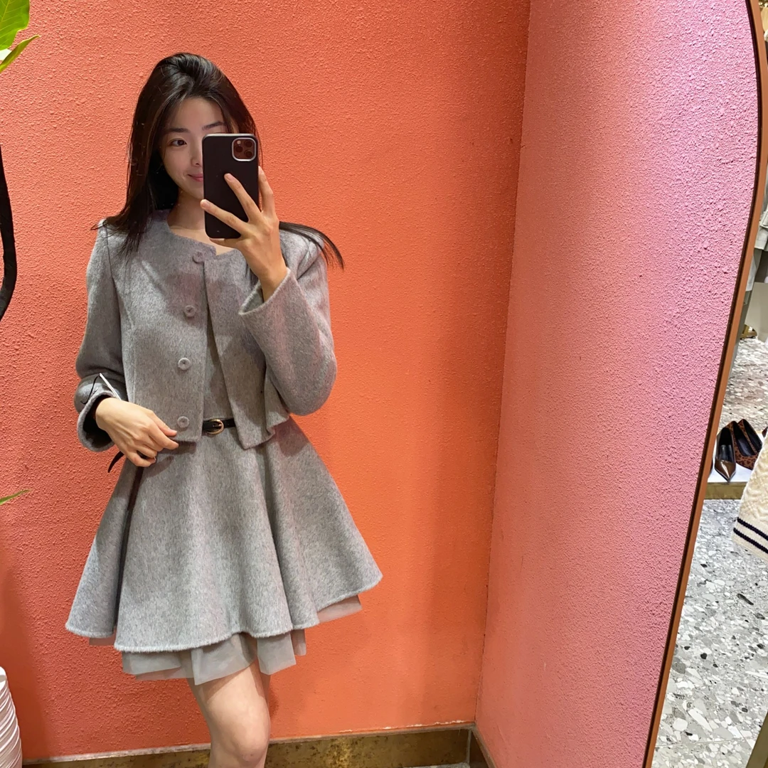 （默茗服装）芭蕾风背心裙两件套