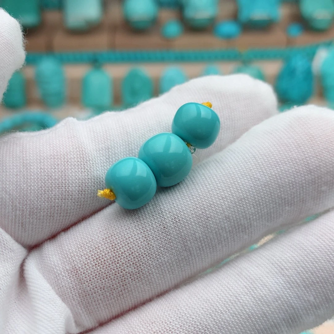 未镶嵌绿松石珠宝奇石9mm