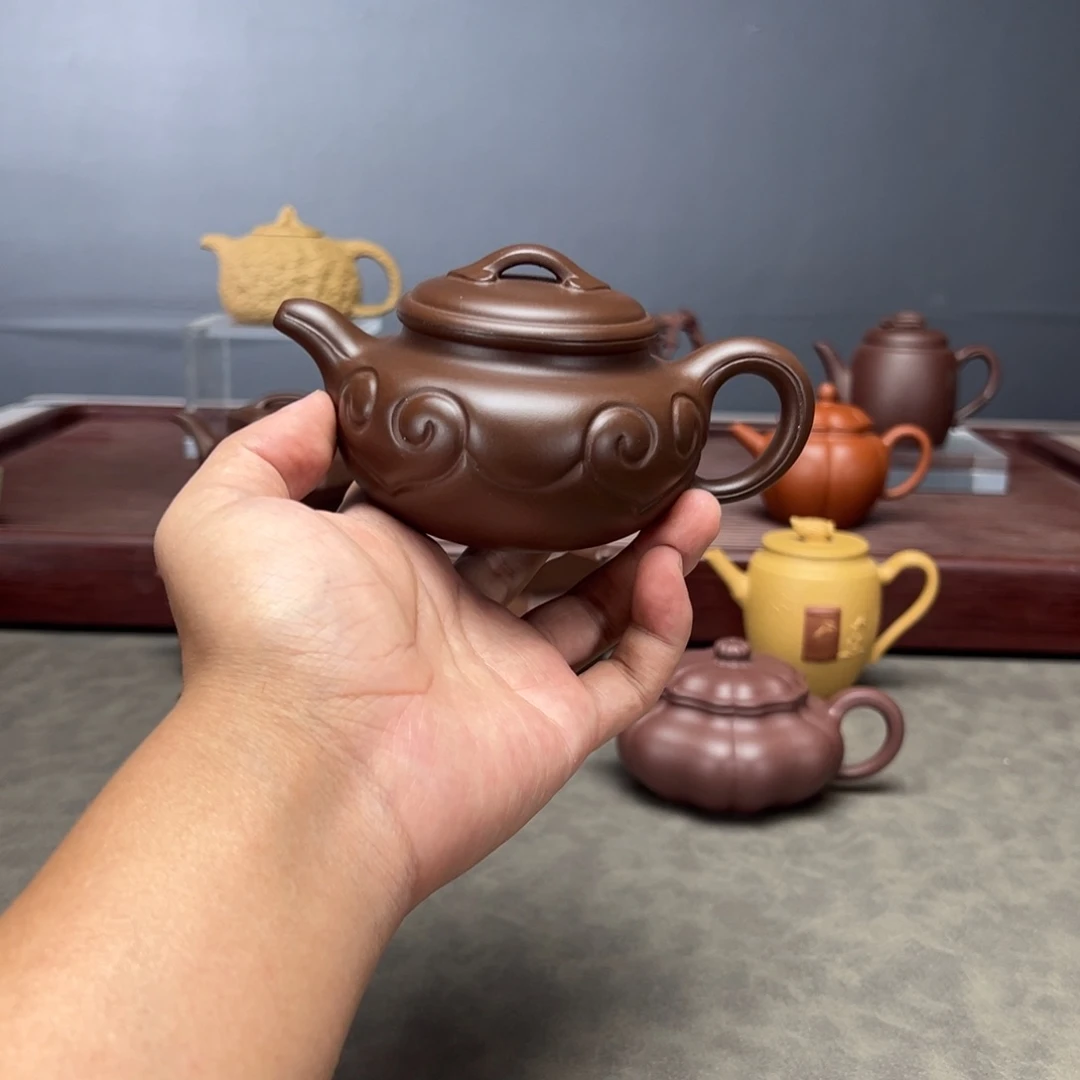 茶壶紫砂如意仿古200CC紫泥