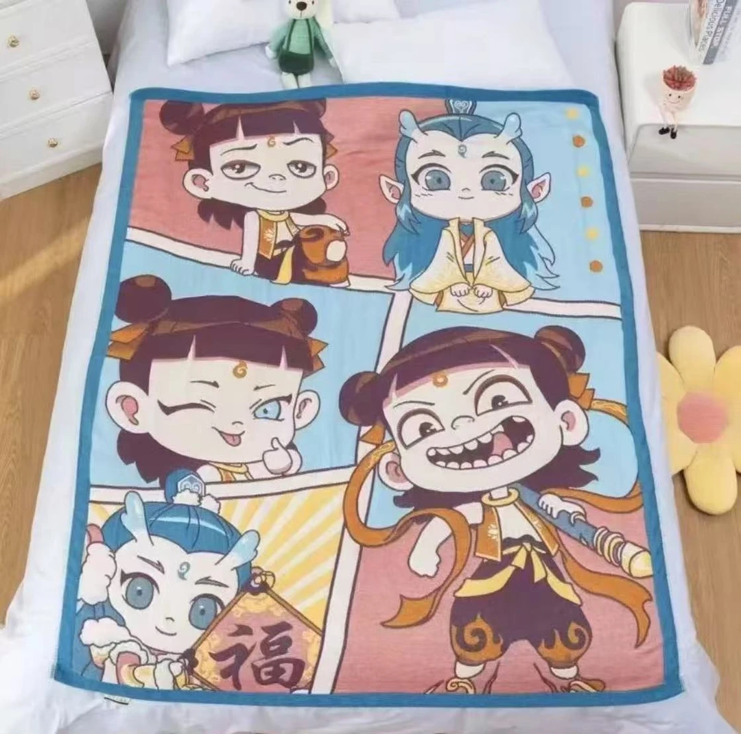 【敖丙哪吒】120*150纯棉多层加厚面包被