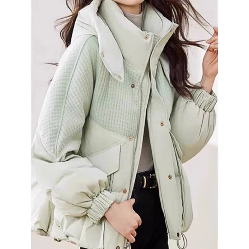 1134收腰保暖女装宽松冬棉服百搭宽松型连帽