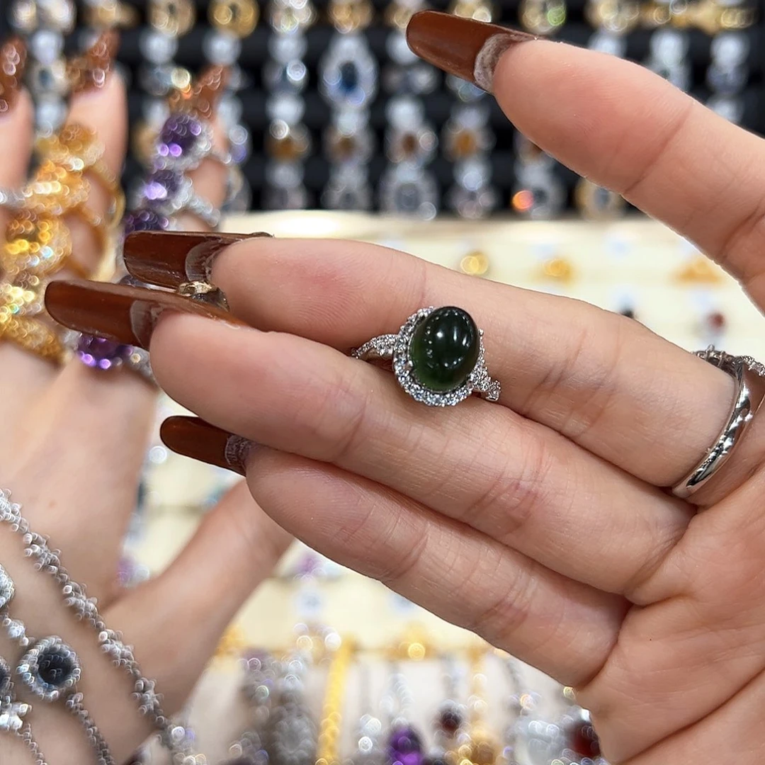 水晶金色拖不保色介意慎拍银托不掉色银S925镶嵌此**处