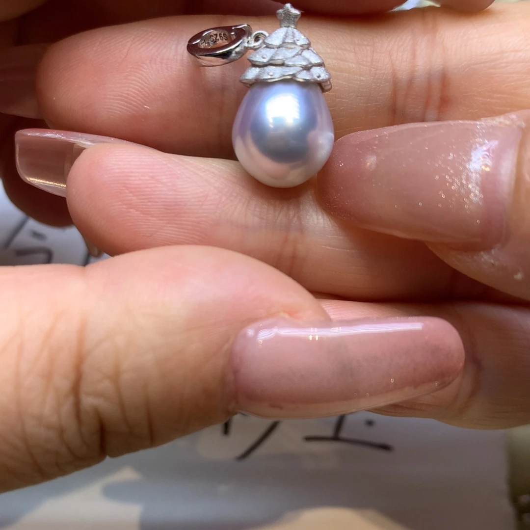 颈饰银S925镶嵌海水珍珠