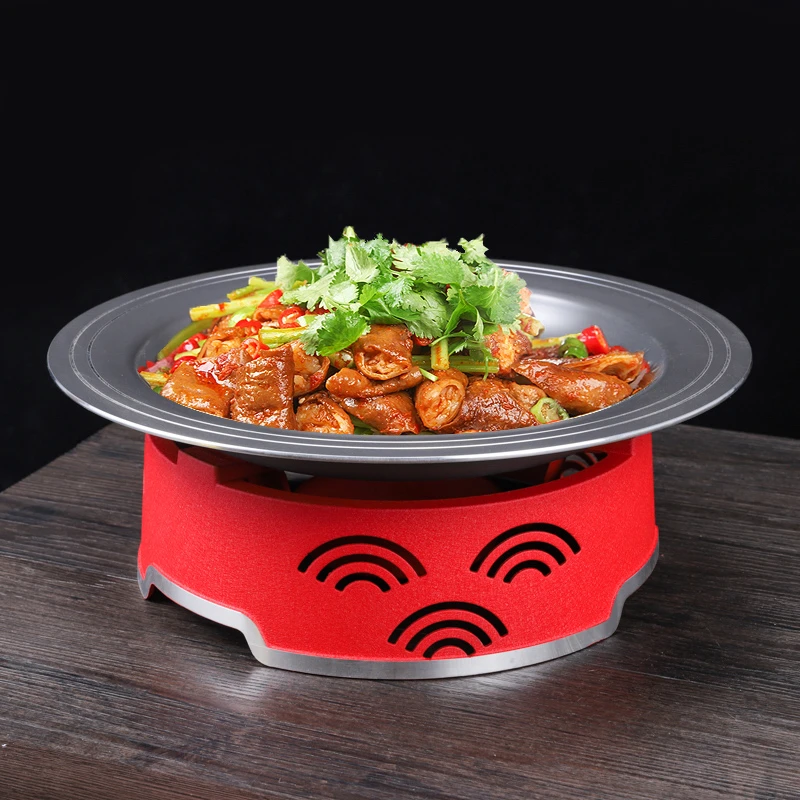 麻辣香锅酒精炉干锅商用餐厅不粘浅汤锅羊蝎子盘小火锅鱼头锅蟹煲