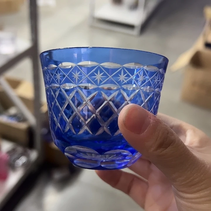 水晶玻璃平底款微瑕一个