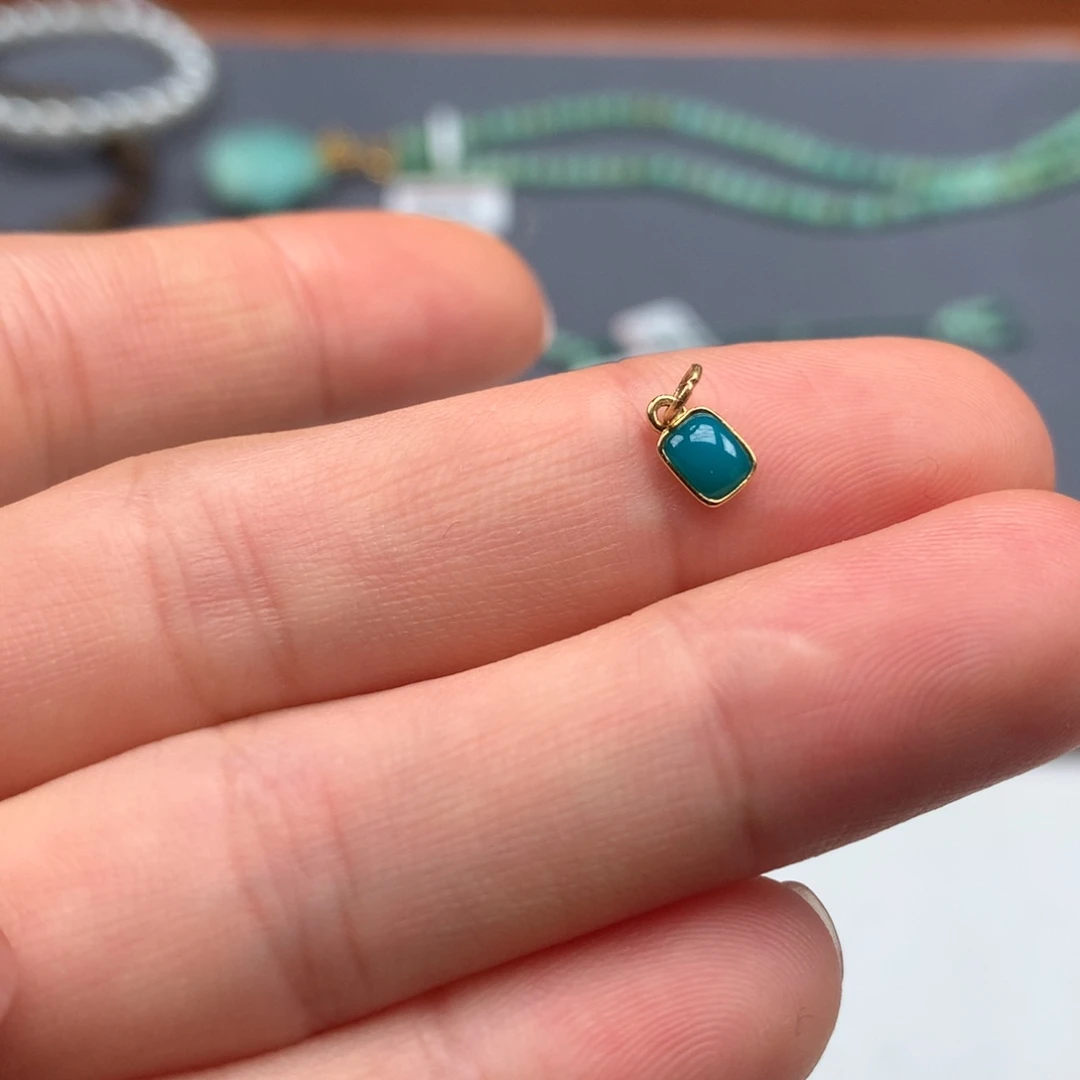 绿松石18K金镶嵌绿松石