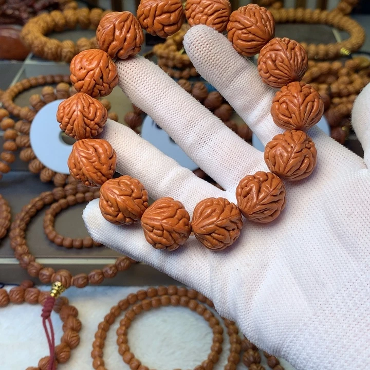 桃核手串秦岭龙纹