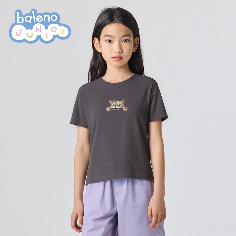 圆领休闲亲子印花女童三防T恤8225201G007