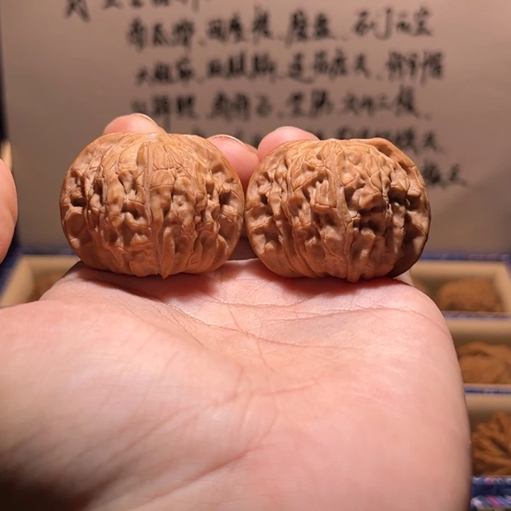 吊坠文玩核桃40尺全品蓟县红皮正磨