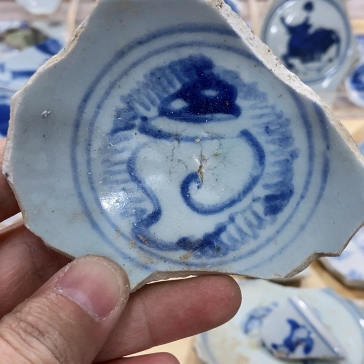 瓷片现代瓷器青花瓷片