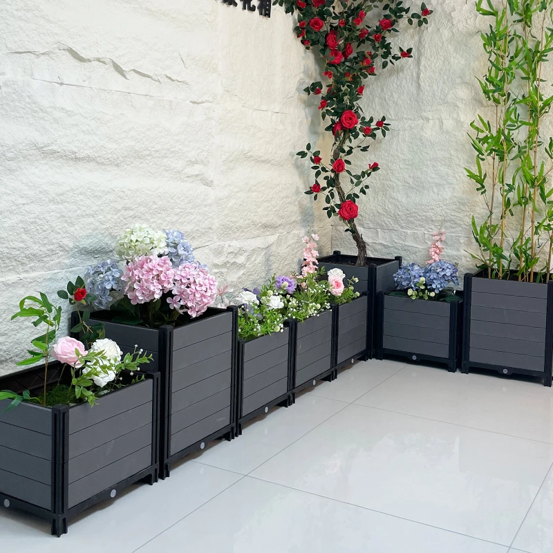 阳台种植箱家庭户外庭院种菜专用种花花箱大号长方形蔬菜塑料花盆