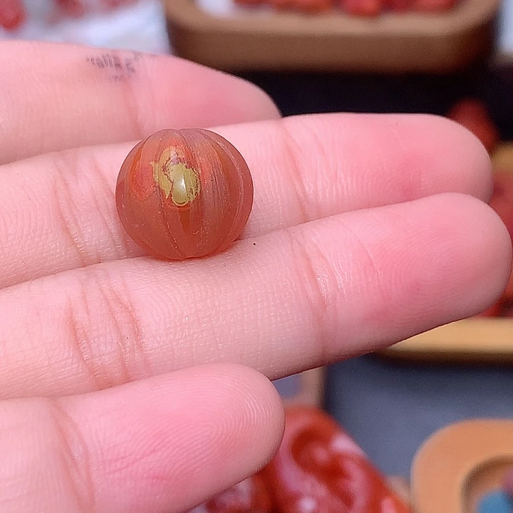 南红玛瑙未镶嵌南红南瓜珠