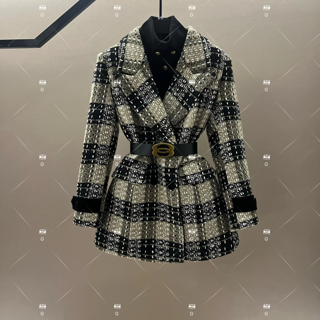 【L姐】秋冬气质小香风设计师中长款羽绒服轻奢女 GS-57599