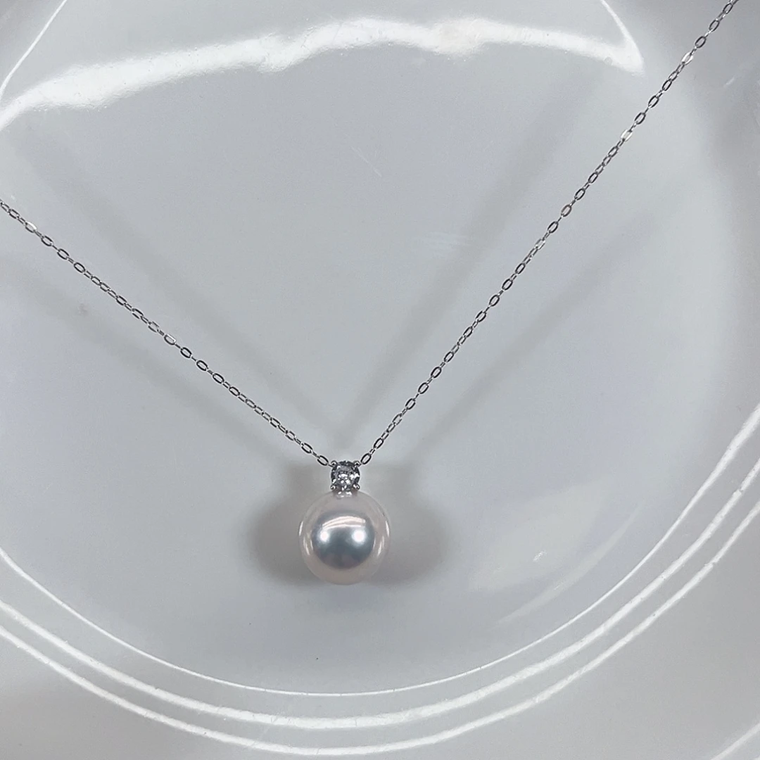 榕***啊颈饰银S925镶嵌淡水珍珠