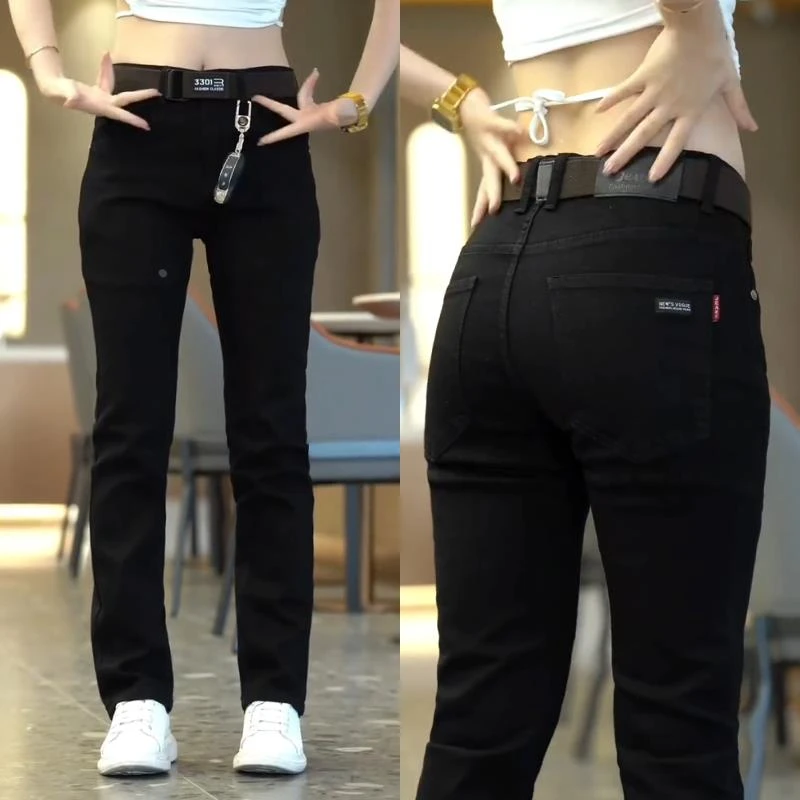 高端水洗牛仔裤子男士春秋季时尚弹力直筒裤潮流百搭休闲裤长裤子