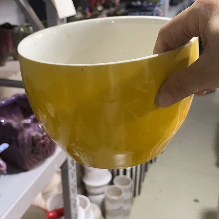 摆件陶盆有孔 微瑕介意勿拍