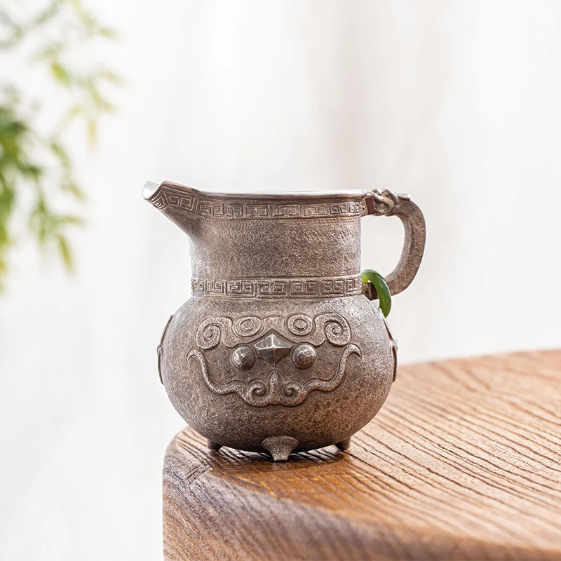 蜂鸟工坊 大师壶 纯手工三星堆单环银公杯 SWA2587