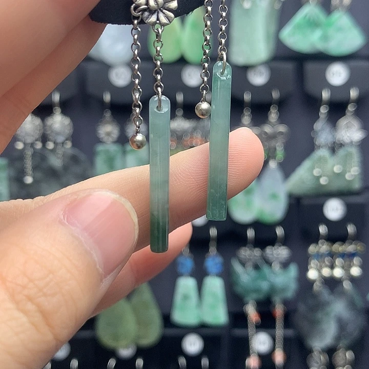 翡翠银S925镶嵌耳饰翩*燕44444