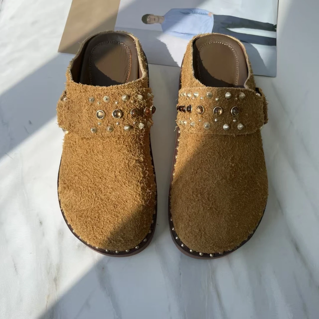 厚底勃肯鞋女春秋款一脚蹬2025爆款