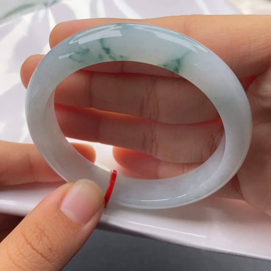 翡翠未镶嵌手镯5253正圈