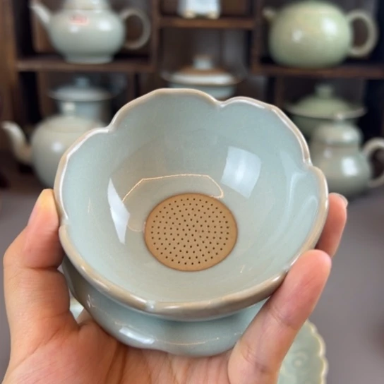 茶漏，不带礼盒，天青色，