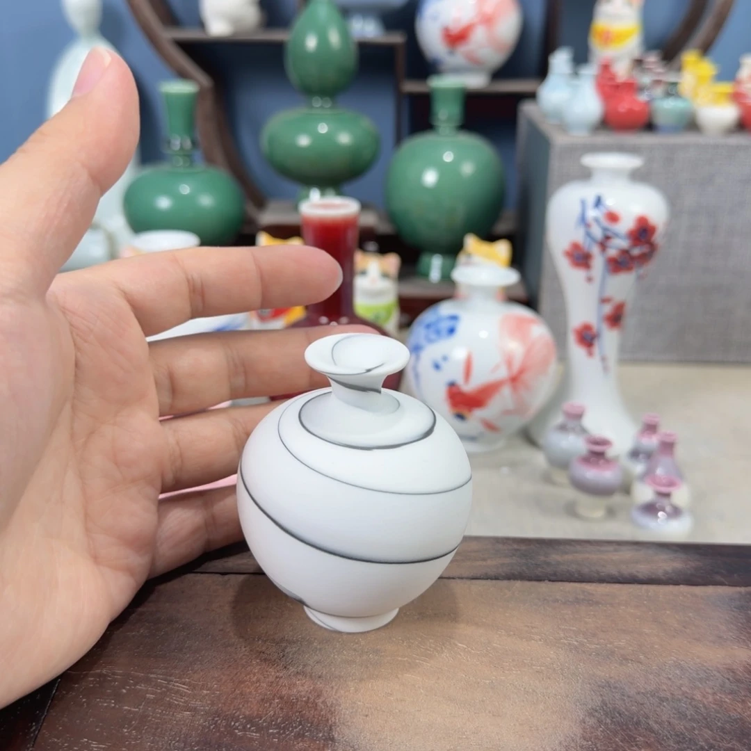 陶瓷手工小花器摆件