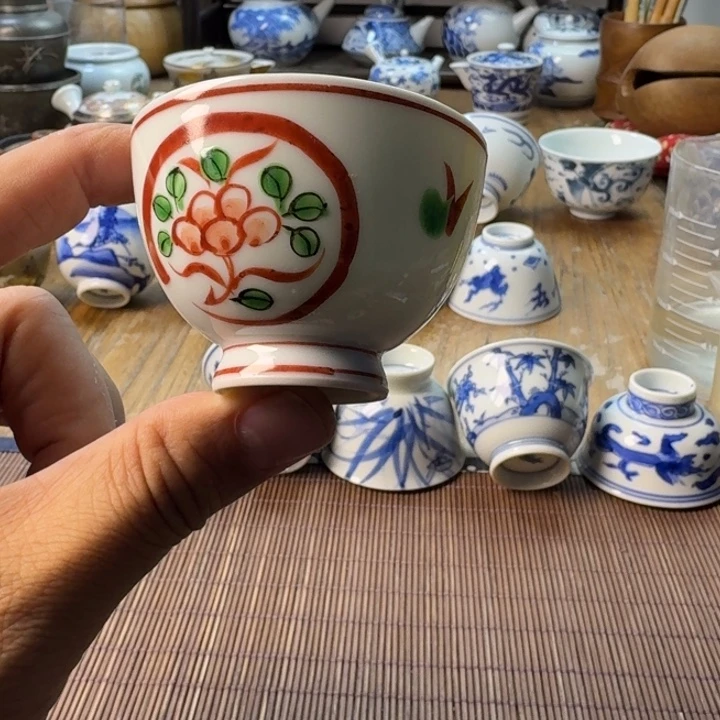 青花瓷器杯子茶具