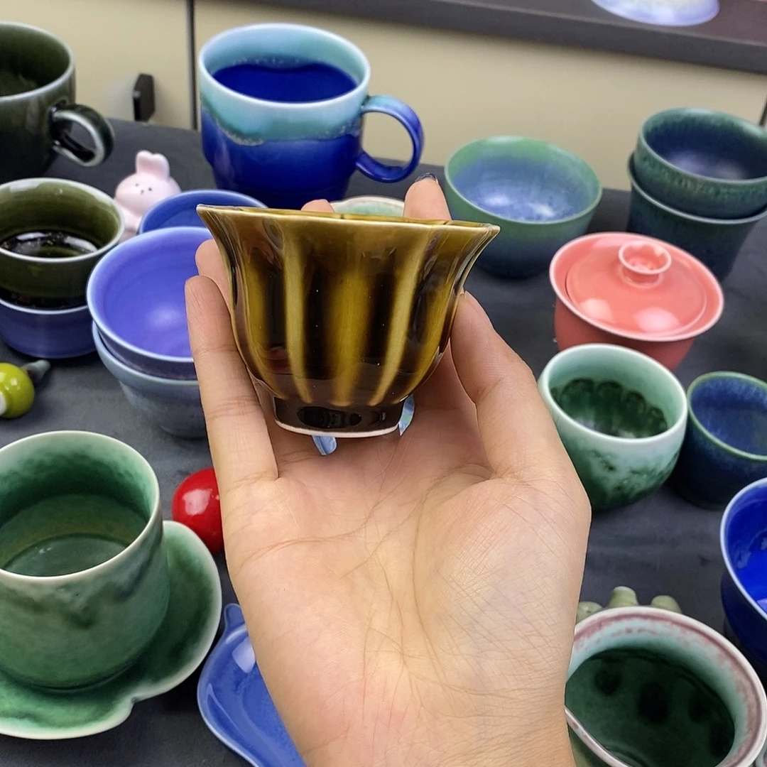 景德镇高温颜色釉茶杯