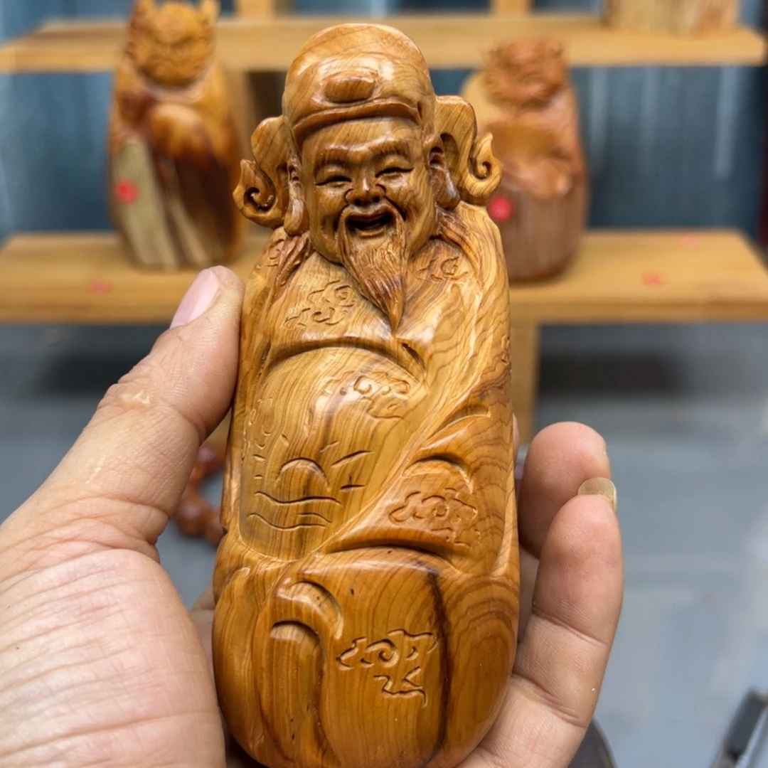 回***首木崖柏木摆件手把件