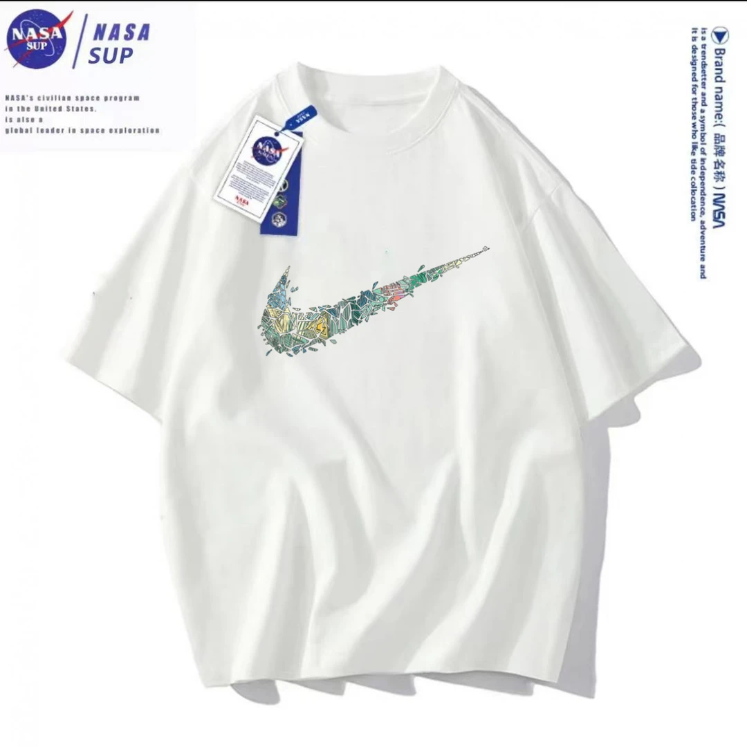 【商场同款】一折专区|纯棉夏季短袖男女休闲透气圆领印花T恤 碎勾