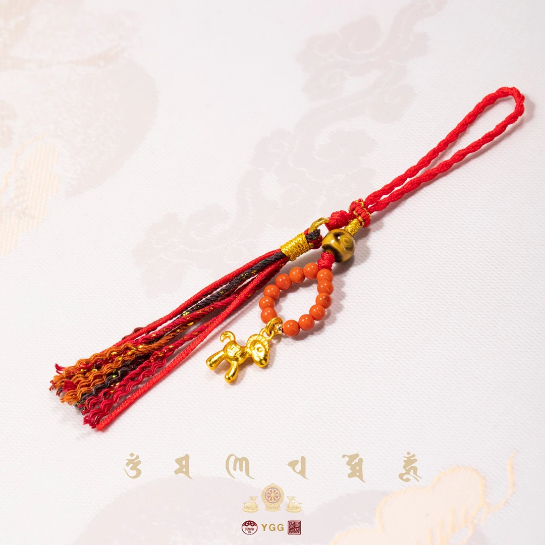 员格格YZDE13/南红小米珠“马上有Q”挂件（多样性发）