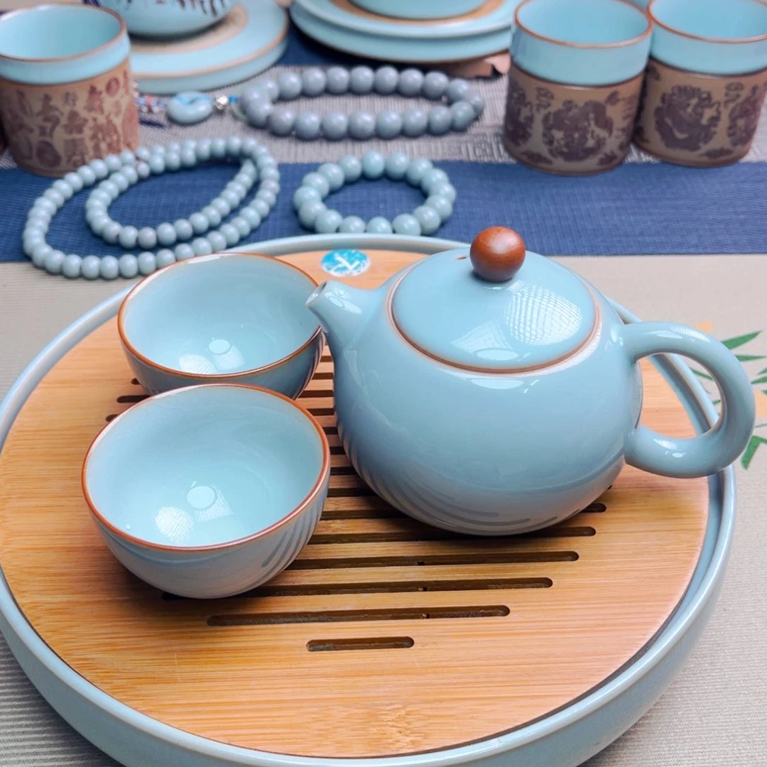 【闪购商品】正宗河南御龍汝瓷厂，茶器摆件，
