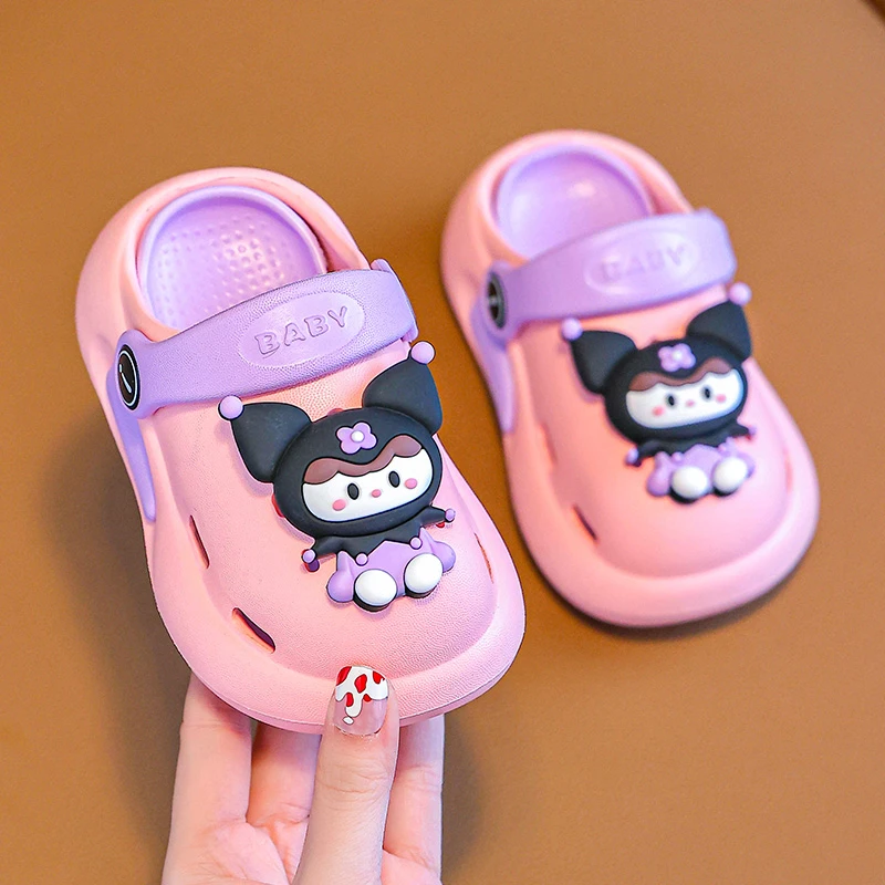 儿童拖鞋3-4-6岁小凉拖女孩男童居家小孩防滑卡通宝宝防滑洞洞鞋