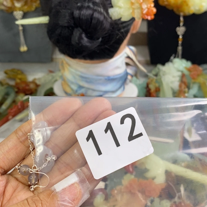 【闪购商品】岫玉发饰未镶嵌赵*闹