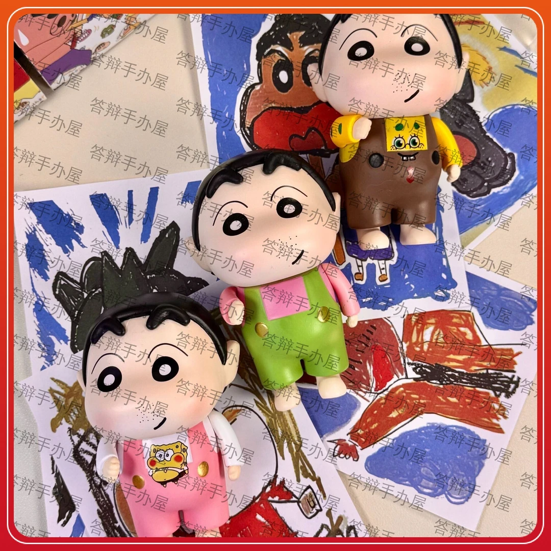 蜡笔小新居家摆件创意可爱网红生日礼物麻雀脸雀斑小新玄关摆件