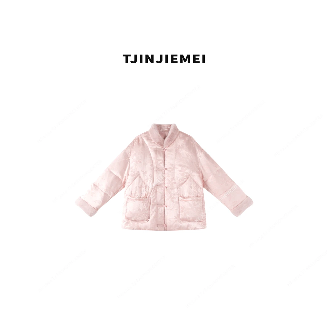 【T井姐妹】设计感貂貂精致气质温柔步摇羽绒服YRF2412-961