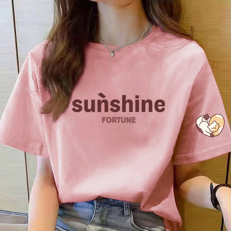 【6-3】2025纯棉男女同款纯棉T恤短袖t恤学生夏季ins潮牌潮印花