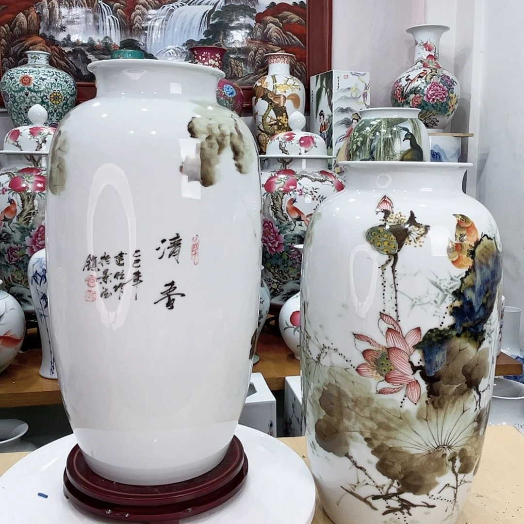 江***画摆件景德镇的陶瓷