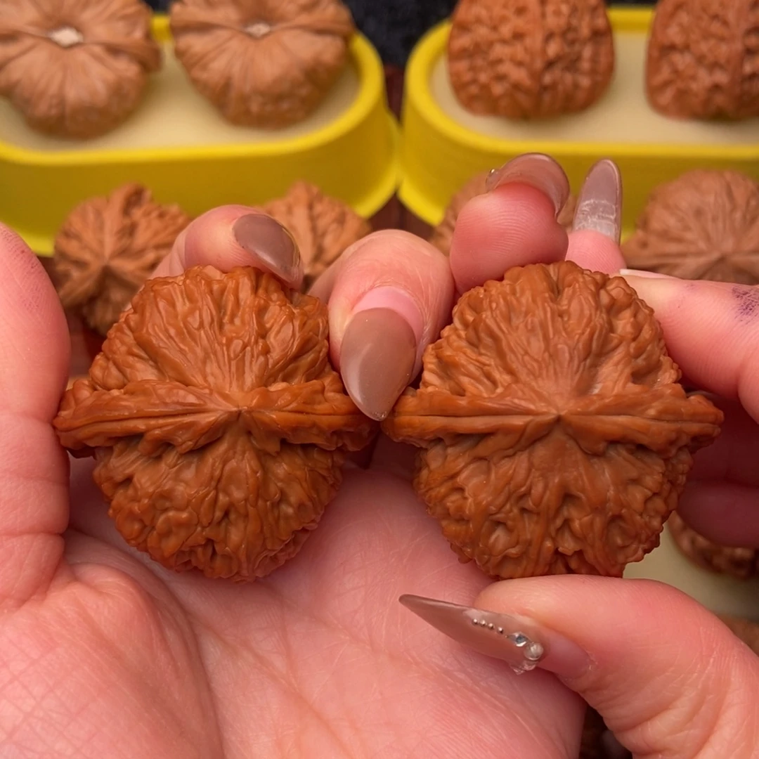 文玩核桃把件41精品 球白