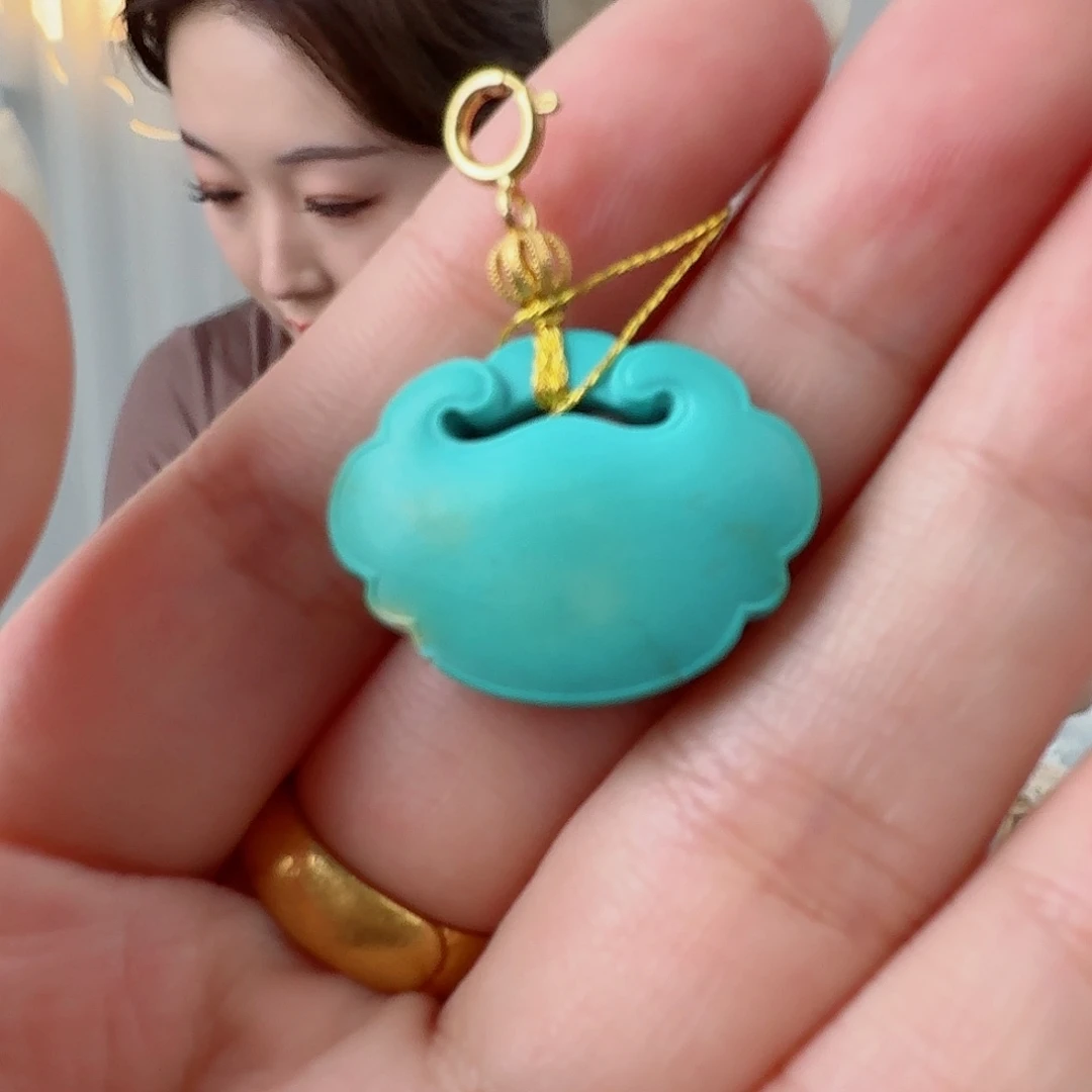 绿松石18K金镶嵌珠宝奇石