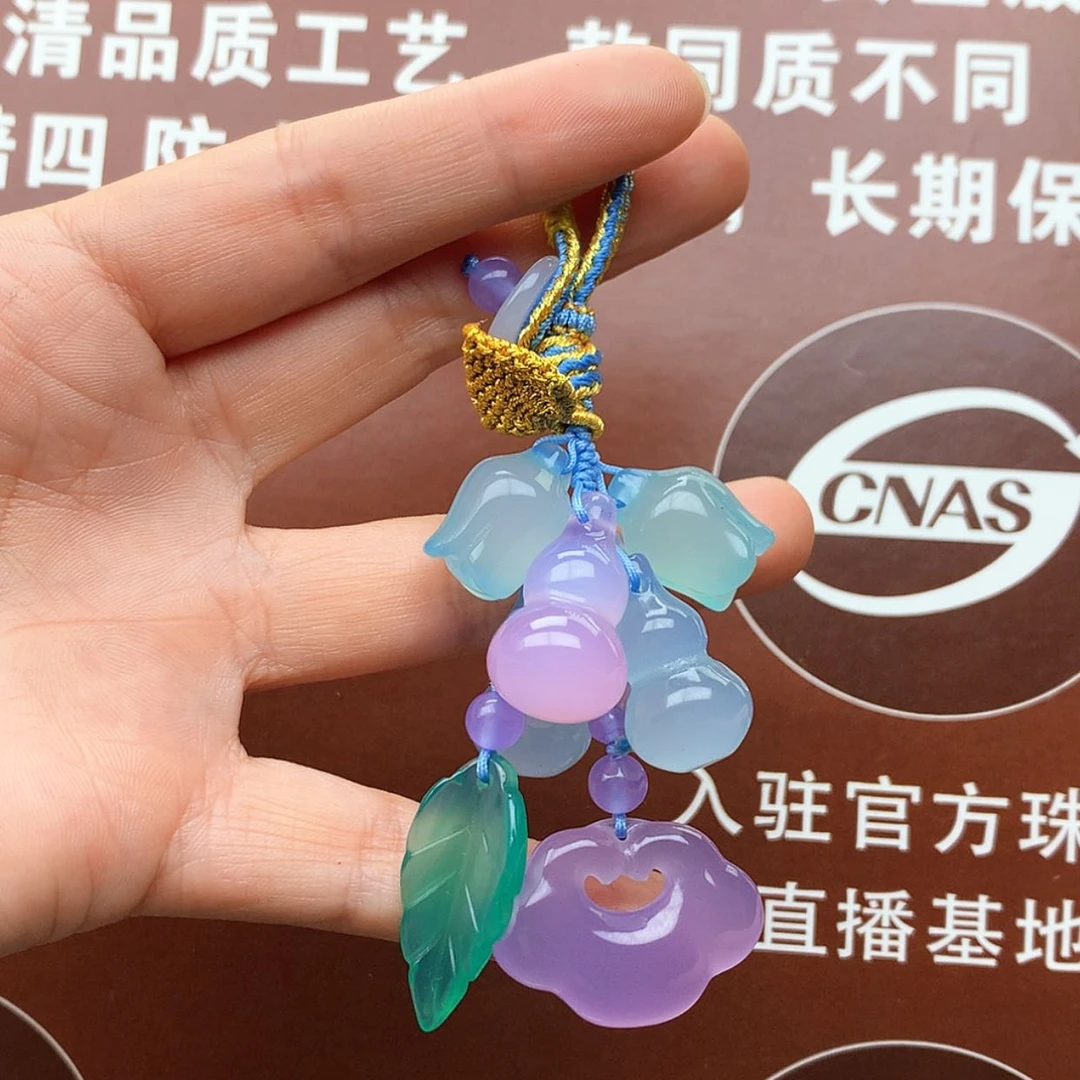 【闪购商品】玛瑙/玉髓车挂未镶嵌钥匙扣